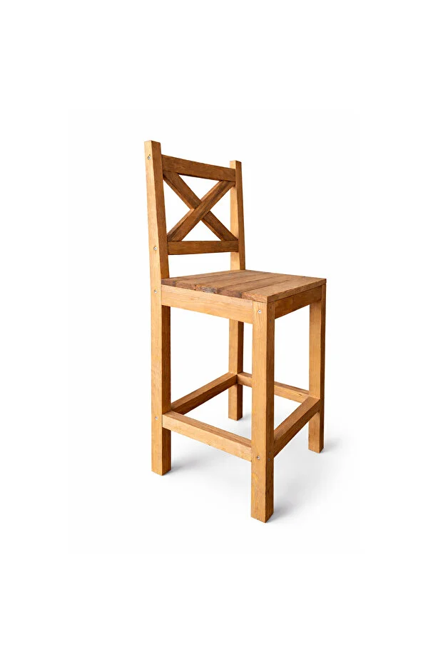 Bar Tabure Ahşap Sandalye Mutfak Bar Sandalyesi 2 adet 